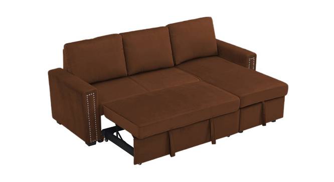 Solace Solid Wood Sofa cum Bed in Brown (Brown) by Urban Ladder - Cross View Design 1 - 567230