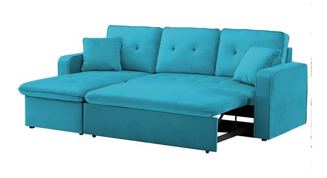 William Solid Wood Sofa cum Bed in Turquoise (Turquoise) by Urban Ladder - Cross View Design 1 - 567236