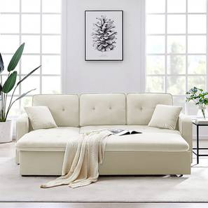  Solid Wood Bed Design Universe 3 Seater Pull Out Sofa cum Bed In Red Colour