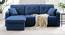 William Solid Wood Sofa cum Bed in Navy Blue (Blue) by Urban Ladder - Front View Design 1 - 567319