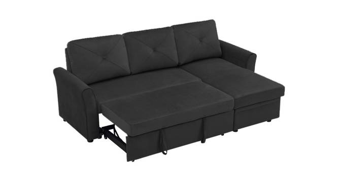 Scarlet Solid Wood Sofa cum Bed in Black (Black) by Urban Ladder - Cross View Design 1 - 567326