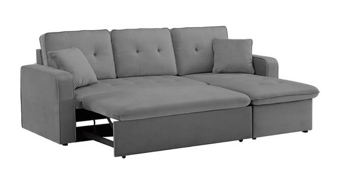 Universe Solid Wood Sofa cum Bed in Dark Grey (Dark Grey) by Urban Ladder - Cross View Design 1 - 567331