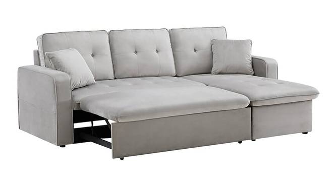 Drake Solid Wood Sofa cum Bed in Grey (Grey) by Urban Ladder - Cross View Design 1 - 567333