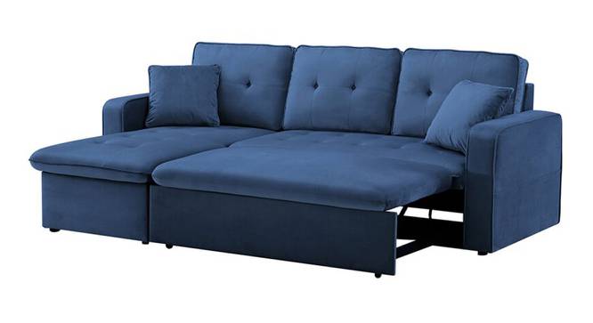 William Solid Wood Sofa cum Bed in Navy Blue (Blue) by Urban Ladder - Cross View Design 1 - 567336