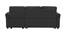 Scarlet Solid Wood Sofa cum Bed in Black (Black) by Urban Ladder - Design 1 Side View - 567342