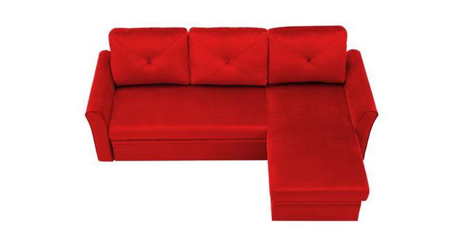 Scarlet Solid Wood Sofa cum Bed in Red (Red) by Urban Ladder - Front View Design 1 - 567405
