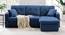Universe Solid Wood Sofa cum Bed in Navy Blue (Blue) by Urban Ladder - Front View Design 1 - 567416