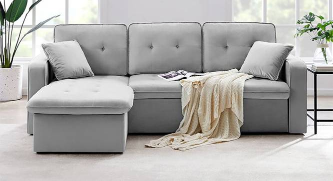 William Solid Wood Sofa cum Bed in Grey (Grey) by Urban Ladder - Front View Design 1 - 567418