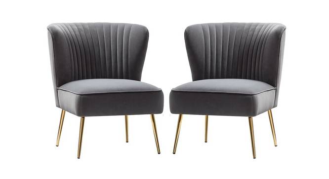 Crimson Bar Chair in Dark Grey Colour (Dark Grey) by Urban Ladder - Front View Design 1 - 567492