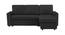 Solace Solid Wood Sofa cum Bed in Black (Black) by Urban Ladder - Front View Design 1 - 567506