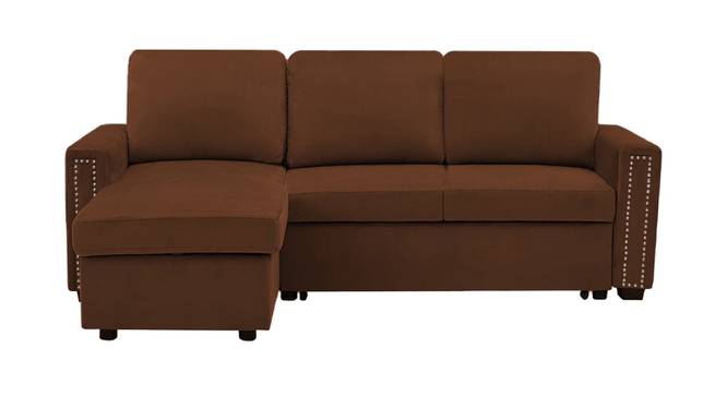 Noah Solid Wood Sofa cum Bed in Brown (Brown) by Urban Ladder - Front View Design 1 - 567512