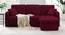 Jake Solid Wood Sofa cum Bed in Maroon (Maroon) by Urban Ladder - Front View Design 1 - 567514