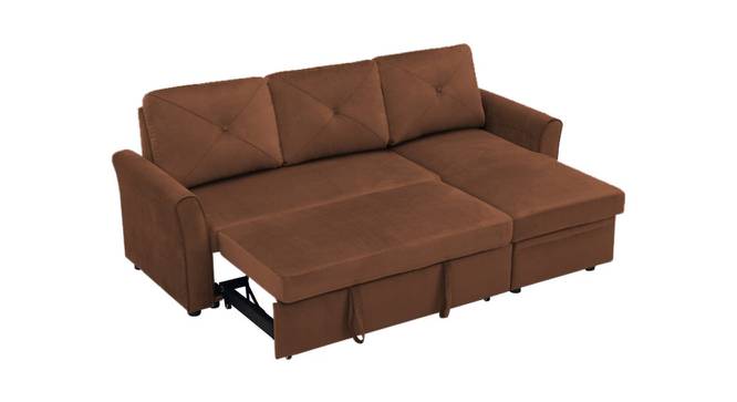 Scarlet Solid Wood Sofa cum Bed in Brown (Brown) by Urban Ladder - Cross View Design 1 - 567524