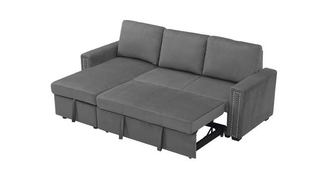 Liam Solid Wood Sofa cum Bed in Dark Grey (Dark Grey) by Urban Ladder - Cross View Design 1 - 567529