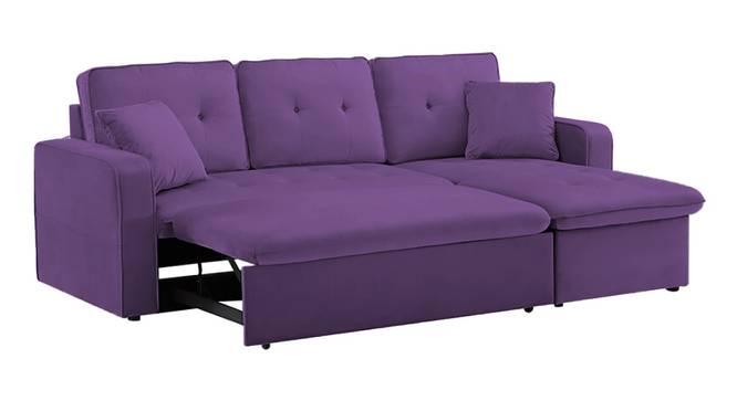 Universe Solid Wood Sofa cum Bed in Purple (Purple) by Urban Ladder - Cross View Design 1 - 567531