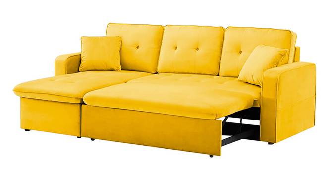William Solid Wood Sofa cum Bed in Maroon (Maroon) by Urban Ladder - Cross View Design 1 - 567536