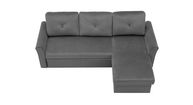 Scarlet Solid Wood Sofa cum Bed in Dark Grey (Dark Grey) by Urban Ladder - Front View Design 1 - 567611