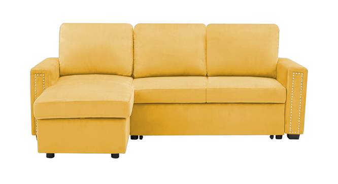Lucas Solid Wood Sofa cum Bed in Orange (Orange) by Urban Ladder - Front View Design 1 - 567616