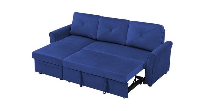 Scarlet Solid Wood Sofa cum Bed in Navy Blue (Blue) by Urban Ladder - Cross View Design 1 - 567627