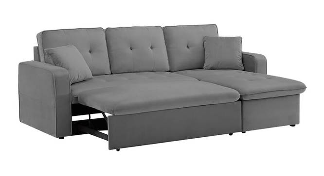 William Solid Wood Sofa cum Bed in Dark Grey (Dark Grey) by Urban Ladder - Cross View Design 1 - 567634