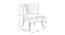 Crimson Bar Chair in Yellow Colour (Yellow) by Urban Ladder - Design 1 Dimension - 567681