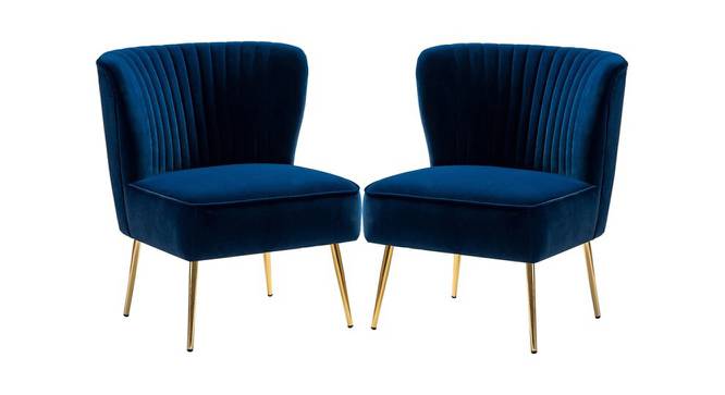 Crimson Bar Chair in Navy Blue Colour (Blue) by Urban Ladder - Front View Design 1 - 567701