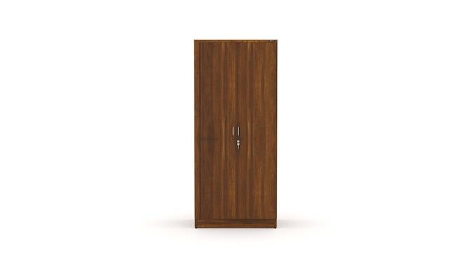Troy 2 Door Engineered Wood Wardrobe - Classic Walnut (Melamine Finish) by Urban Ladder - Front View Design 1 - 567848