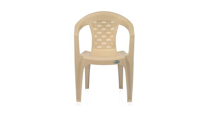 Leo Plastic Outdoor Chair - Set of 4 (Beige) by Urban Ladder - Front View Design 1 - 567852
