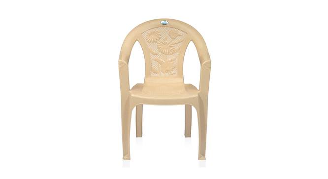 Matthew Plastic Outdoor Chair - Set of 4 (Beige) by Urban Ladder - Front View Design 1 - 567854