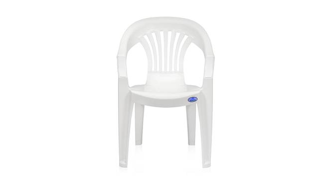 Dylan Plastic Outdoor Chair - Set of 4 (White) by Urban Ladder - Front View Design 1 - 567856