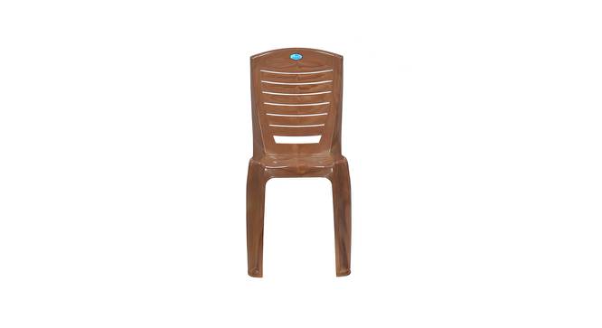 Caleb Plastic Outdoor Chair - Set of 4 (Brown) by Urban Ladder - Front View Design 1 - 567859