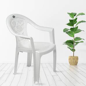 Outdoor Chairs Design Luca Plastic Outdoor Chair in Grey Colour - Set of 4