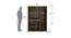 Teana 3 Door Engineered Wood Wardrobe - Classic Walnut (Melamine Finish) by Urban Ladder - Design 1 Dimension - 567925