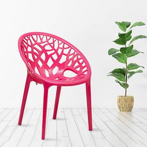 Wren Patio Set Design Adrian Plastic Outdoor Chair in Pink Colour - Set of 2