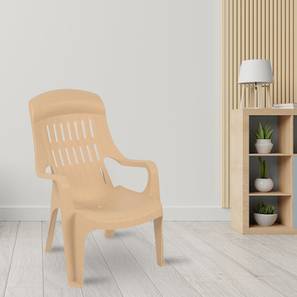 Living Room Furniture Under 10000 Design Angel Plastic Outdoor Chair in Beige Colour - Set of 2