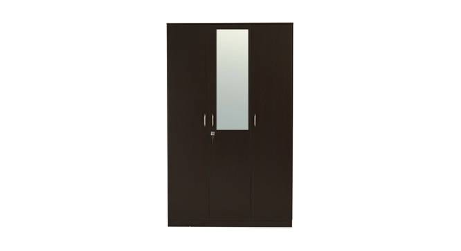 Willy 3 Door Engineered Wood Wardrobe - Wenge (Melamine Finish) by Urban Ladder - Front View Design 1 - 567941