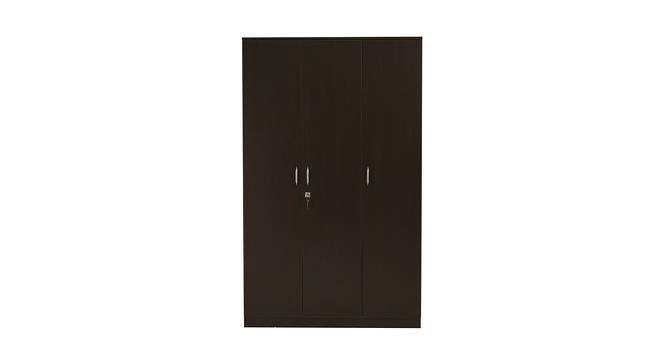 Luce 3 Door Engineered Wood Wardrobe - Wenge (Melamine Finish) by Urban Ladder - Front View Design 1 - 567943