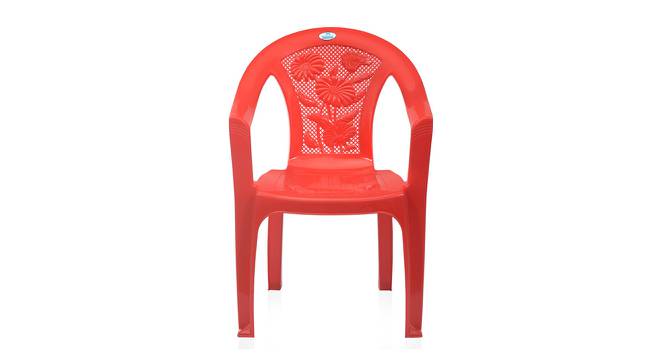 Gabriel Plastic Outdoor Chair - Set of 4 (Red) by Urban Ladder - Front View Design 1 - 567958