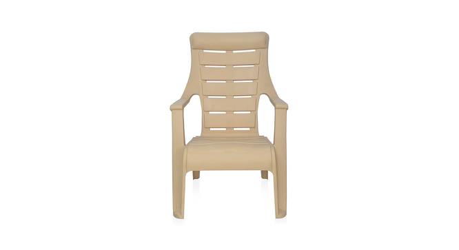 Aaron Plastic Outdoor Chair - Set of 2 (Beige) by Urban Ladder - Front View Design 1 - 567967
