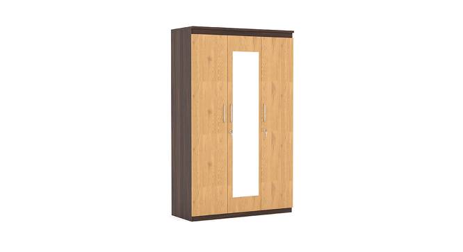 Czar 3 Door Engineered Wood Wardrobe - Beech-Walnut (Melamine Finish) by Urban Ladder - Cross View Design 1 - 567969