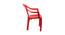 Gabriel Plastic Outdoor Chair - Set of 4 (Red) by Urban Ladder - Cross View Design 1 - 567979
