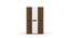 Lodgy 3 Door Engineered Wood Wardrobe - Brown (Melamine Finish) by Urban Ladder - Front View Design 1 - 568046