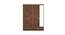 Mozart 4 Door Engineered Wood Wardrobe - Walnut (Melamine Finish) by Urban Ladder - Front View Design 1 - 568048