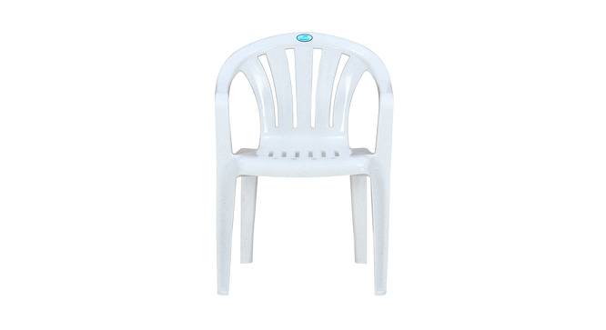Wyatt Plastic Outdoor Chair - Set of 4 (Grey) by Urban Ladder - Front View Design 1 - 568053