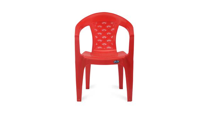 Julian Plastic Outdoor Chair - Set of 4 (Red) by Urban Ladder - Front View Design 1 - 568054