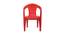 Julian Plastic Outdoor Chair - Set of 4 (Red) by Urban Ladder - Front View Design 1 - 568054