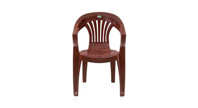 Lincoln Plastic Outdoor Chair - Set of 4 (Brown) by Urban Ladder - Front View Design 1 - 568057