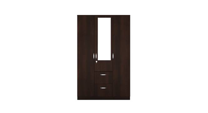 Mozart 3 Door Engineered Wood Wardrobe - Wenge (Melamine Finish) by Urban Ladder - Cross View Design 1 - 568066