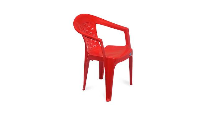 Julian Plastic Outdoor Chair - Set of 4 (Red) by Urban Ladder - Cross View Design 1 - 568073