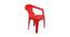 Julian Plastic Outdoor Chair - Set of 4 (Red) by Urban Ladder - Cross View Design 1 - 568073